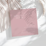 Invitación Guión caprichoso | Dusty Rosa Boda cuadrado<br><div class="desc">Presentamos nuestro impresionante guión caprichoso | Polvorienta invitación de boda cuadrada rosa perfecta para su sencilla y moderna celebración de la primavera del boho. Nuestro elegante diseño incluye una vibrante paleta de colores pastel y luminosa con un guión de caligrafía de moda vintage. Ya sea que prefiera un estilo minimalista...</div>