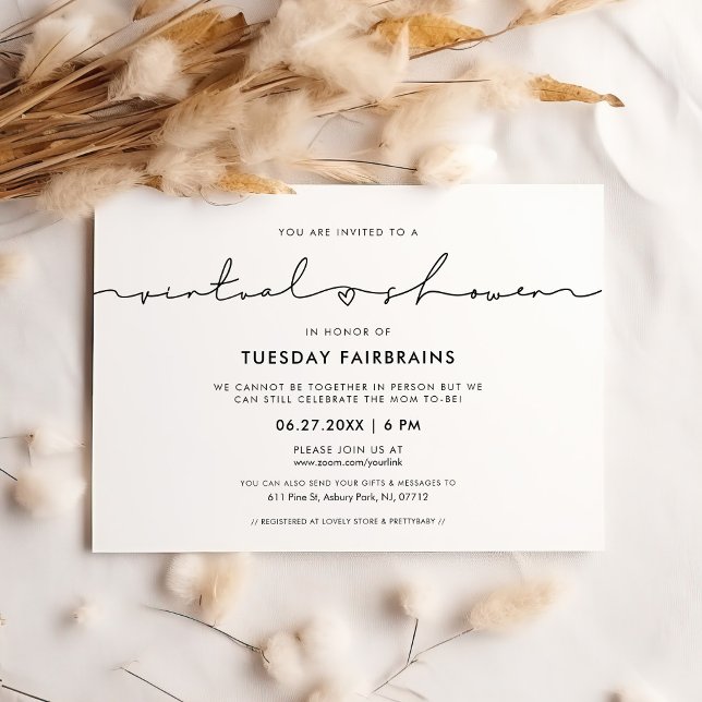 Invitación Guión caprichoso lindo guión caprichoso virtual du (Subido por el creador)