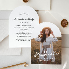 Invitación Guión caprichoso | Partido de Graduación de Foto d