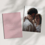 Invitación Guión caprichoso | Rosa Monograma Boda fotográfico<br><div class="desc">Presentamos nuestro impresionante guión caprichoso | La invitación a la boda de un rosa monograma es perfecta para su sencilla celebración moderna de la primavera del boho. Nuestro elegante diseño incluye una vibrante paleta de colores pastel y luminosa con un guión de caligrafía de moda vintage. Ya sea que prefiera...</div>