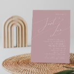 Invitación Guión caprichoso | Rosa Polvoriento Boda de amor<br><div class="desc">Presentamos nuestro impresionante guión caprichoso | rosa polvoriento solo ama la invitación de boda perfecta para su sencilla y moderna celebración de la primavera del boho. Nuestro elegante diseño incluye una vibrante paleta de colores pastel y luminosa con un guión de caligrafía de moda vintage. Ya sea que prefiera un...</div>