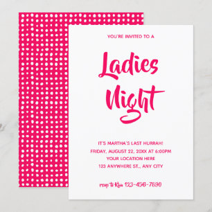 Invitación Guión Casual Rosa   Ducha Noche Británica