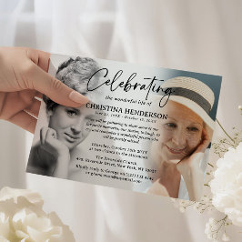 Invitación Guión Celebración de la Vida Antes y Después de la