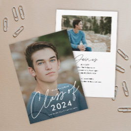 Invitación Guión Clase Graduada Foto Graduación