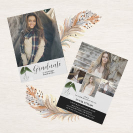 Invitación Guión clásico de la planta 5 Graduación de la memo