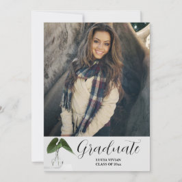 Invitación Guión clásico de la planta 5 Graduación de la memo