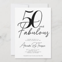 Guión de 50 y fabuloso Fiesta de cumpleaños número