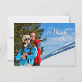 Invitación Guión de agradecimiento Foto - 3x5 Gracias