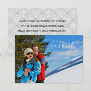 Invitación Guión de agradecimiento Foto - 3x5 Gracias