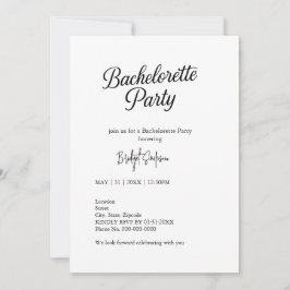 Invitación Guión de bachillerato blanco y negro eterno