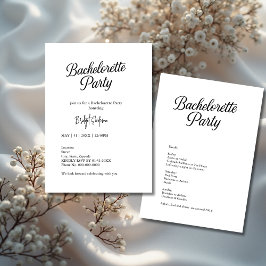 Invitación Guión de bachillerato blanco y negro eterno