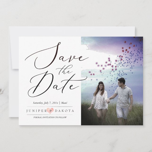 Invitación Guión de caligrafía elegante de PixDezines (Anverso)