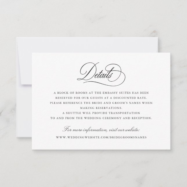 Invitación Guión de caligrafía moderno Detalles elegantes Ins (Anverso)