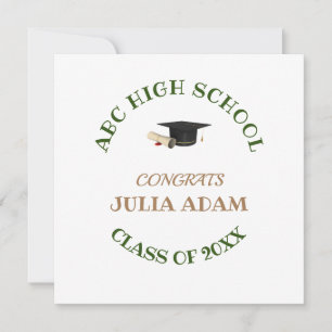 Invitación Guión de celebración de graduación de secundaria p