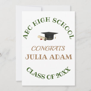 Invitación Guión de celebración de graduación de secundaria s