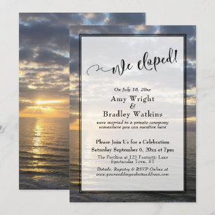 Invitación Guión de Celebración de Sunrise Beach Photo Nos Fu