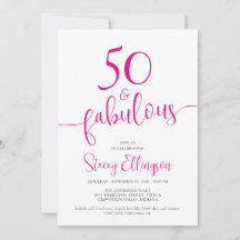 Guión de cincuenta y fabulosas cumpleaños 50 Fiest