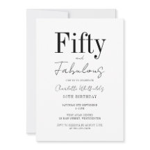 Guión de cincuenta y fabuloso cumpleaños número 50