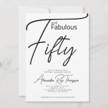 Guión de cincuenta y fabuloso fiesta de cumpleaños