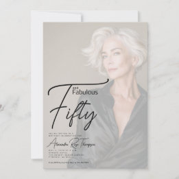 Invitación Guión de cincuenta y fabuloso fiesta de cumpleaños