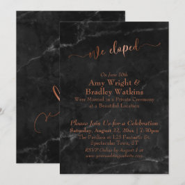 Invitación Guion de cobre Nos escapamos Guion sobre mármol ne