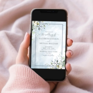 Invitación Guión de color de agua de la vegetación tropical a