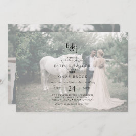 Invitación Guión de cosecha | Boda fotográfico horizontal des