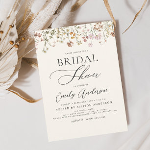 Invitación Guión de ducha de novia Boho Wildflower