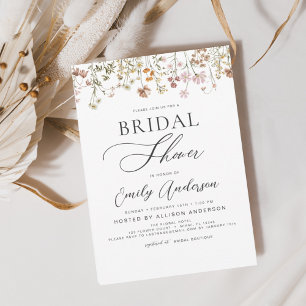 Invitación Guión de ducha de novia Boho Wildflower