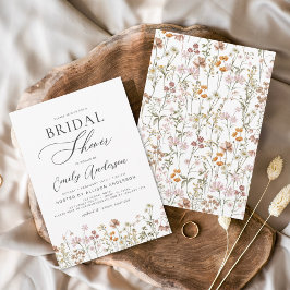 Invitación Guión de ducha de novia Boho Wildflower