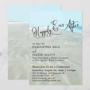 Invitación Guión de Felices para Siempre, Recepción de Boda e