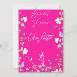 Invitación Guión de flores silvestres brillantes y audaces nu