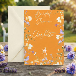 Invitación Guión de flores silvestres brillantes y audaces pa