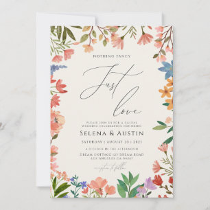 Invitación Guión de flores silvestres Nada Más Que Amar