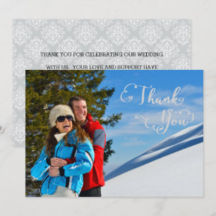 Invitación Guión de foto de agradecimiento - Gracias