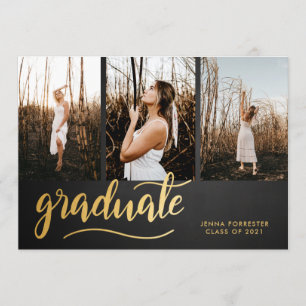 Invitación Guión de graduado ruso de Chalkboard Fotografía d