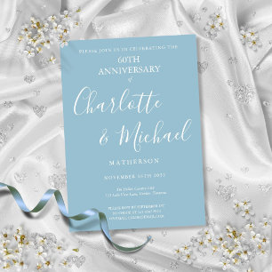Invitación Guión de la 60ª Aniversario de Bodas de Diamante