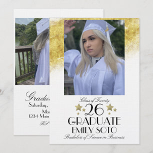Invitación Guión de la fiesta de collage de graduación de 202