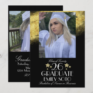 Invitación Guión de la fiesta de collage de graduación de 202
