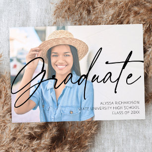 Invitación Guión de moda H Partido de Graduación de Fotografí