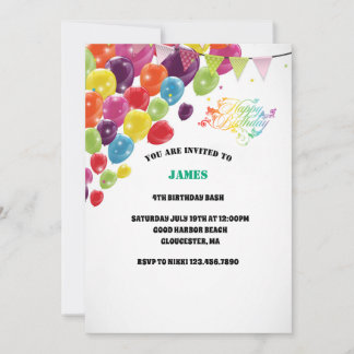 Invitación Guión de moda moderna 4 años