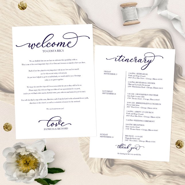 Invitación Guión de Moda tineraria de bienvenida de fin de se (Subido por el creador)
