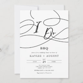 Invitación Guión de moda "Yo hago" Parejas de barbacoa Ducha 