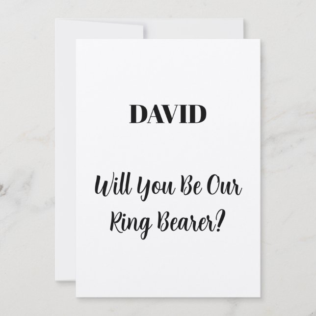 Invitación Guión de nombre personalizado del portador de anil (Anverso)