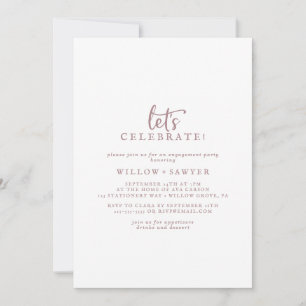 Invitación Guión de oro ruso Rosa celebremos
