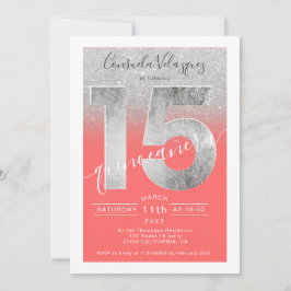 Invitación Guión de Relieve metalizado purpurina plateado fot