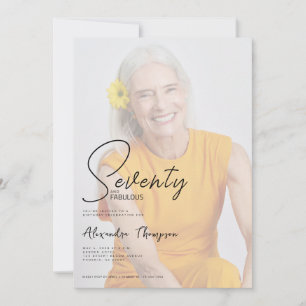 Invitación Guión de setenta y fabuloso Fiesta de cumpleaños n