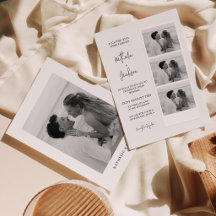 Guión de tira de fotos minimalista para boda