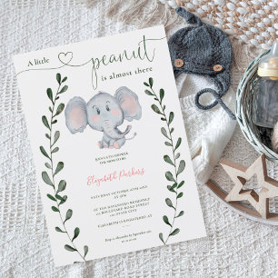 Invitación Guión de vegetación de elefante de cacahuete lindo