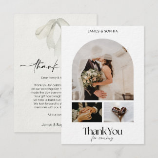 Invitación Guión elegante Amor Boda Gracias Foto